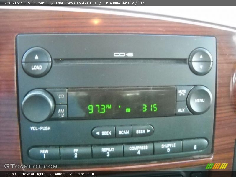 True Blue Metallic / Tan 2006 Ford F350 Super Duty Lariat Crew Cab 4x4 Dually