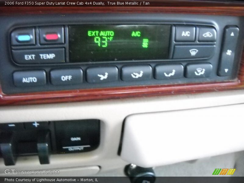 True Blue Metallic / Tan 2006 Ford F350 Super Duty Lariat Crew Cab 4x4 Dually