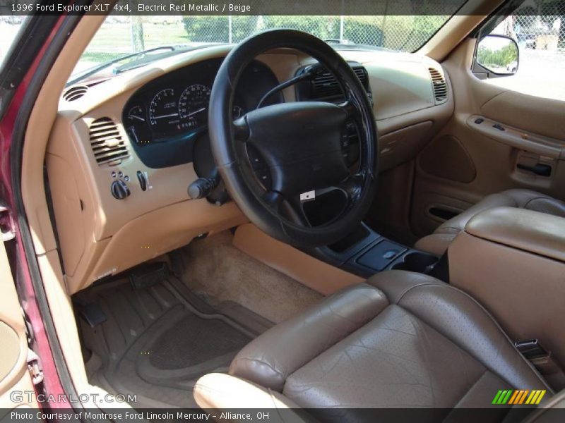 Electric Red Metallic / Beige 1996 Ford Explorer XLT 4x4