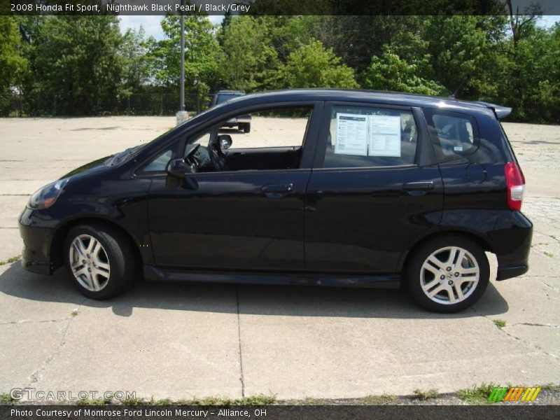 Nighthawk Black Pearl / Black/Grey 2008 Honda Fit Sport