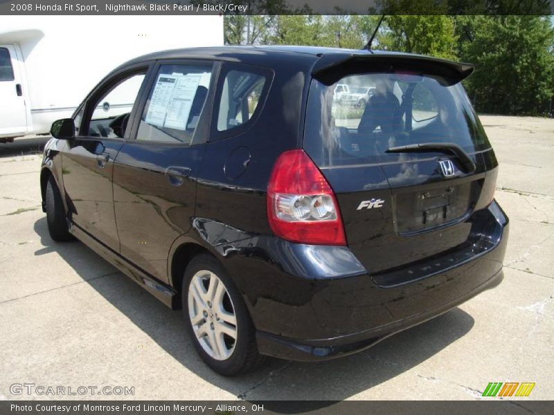 Nighthawk Black Pearl / Black/Grey 2008 Honda Fit Sport
