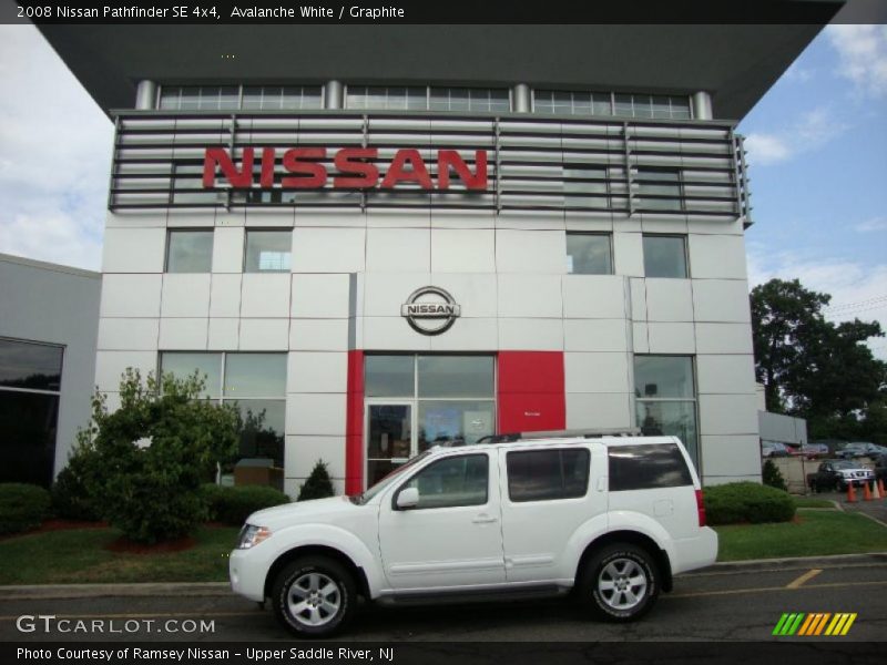 Avalanche White / Graphite 2008 Nissan Pathfinder SE 4x4