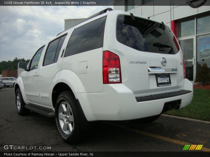 Avalanche White / Graphite 2008 Nissan Pathfinder SE 4x4