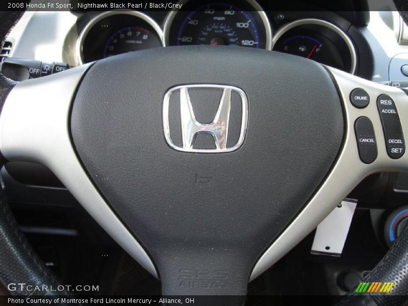 Nighthawk Black Pearl / Black/Grey 2008 Honda Fit Sport