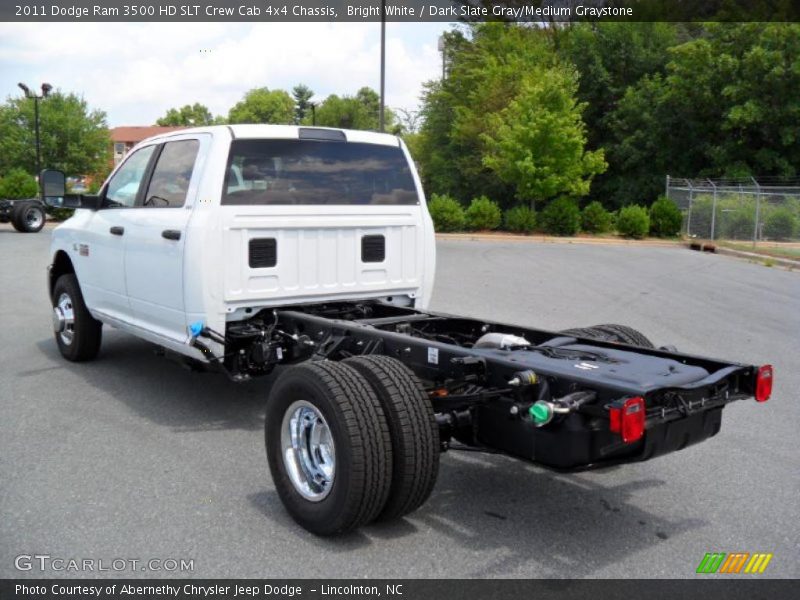 Bright White / Dark Slate Gray/Medium Graystone 2011 Dodge Ram 3500 HD SLT Crew Cab 4x4 Chassis