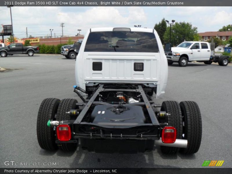 Bright White / Dark Slate Gray/Medium Graystone 2011 Dodge Ram 3500 HD SLT Crew Cab 4x4 Chassis
