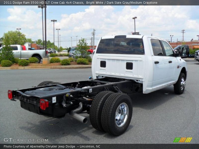 Bright White / Dark Slate Gray/Medium Graystone 2011 Dodge Ram 3500 HD SLT Crew Cab 4x4 Chassis