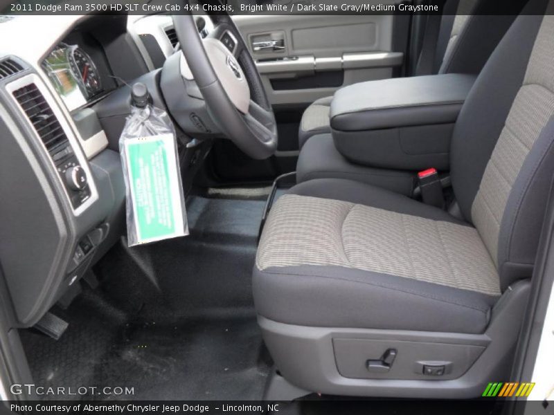 Bright White / Dark Slate Gray/Medium Graystone 2011 Dodge Ram 3500 HD SLT Crew Cab 4x4 Chassis