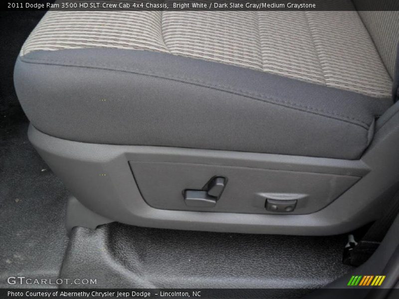 Bright White / Dark Slate Gray/Medium Graystone 2011 Dodge Ram 3500 HD SLT Crew Cab 4x4 Chassis