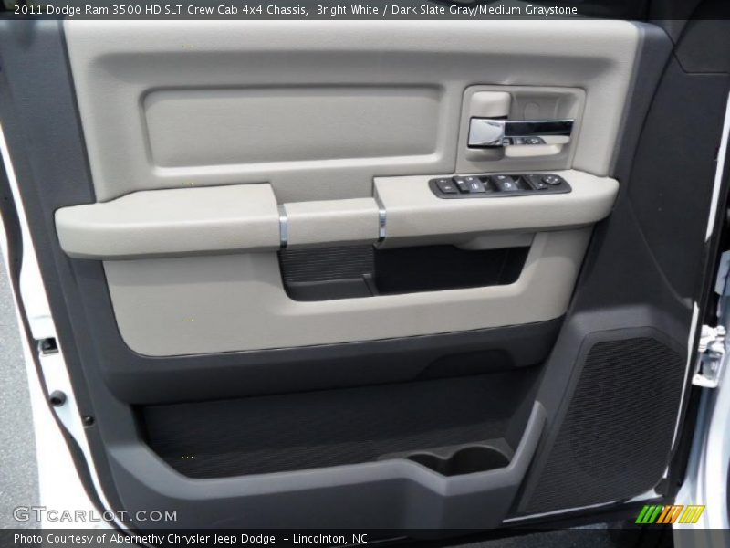 Bright White / Dark Slate Gray/Medium Graystone 2011 Dodge Ram 3500 HD SLT Crew Cab 4x4 Chassis