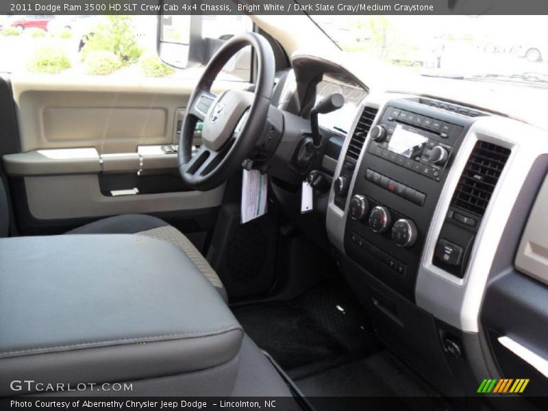 Bright White / Dark Slate Gray/Medium Graystone 2011 Dodge Ram 3500 HD SLT Crew Cab 4x4 Chassis