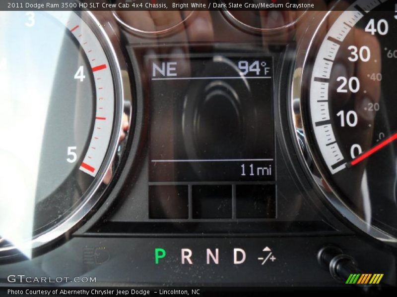 Bright White / Dark Slate Gray/Medium Graystone 2011 Dodge Ram 3500 HD SLT Crew Cab 4x4 Chassis
