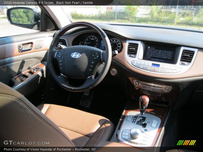 Black Noir Pearl / Saddle 2010 Hyundai Genesis 4.6 Sedan