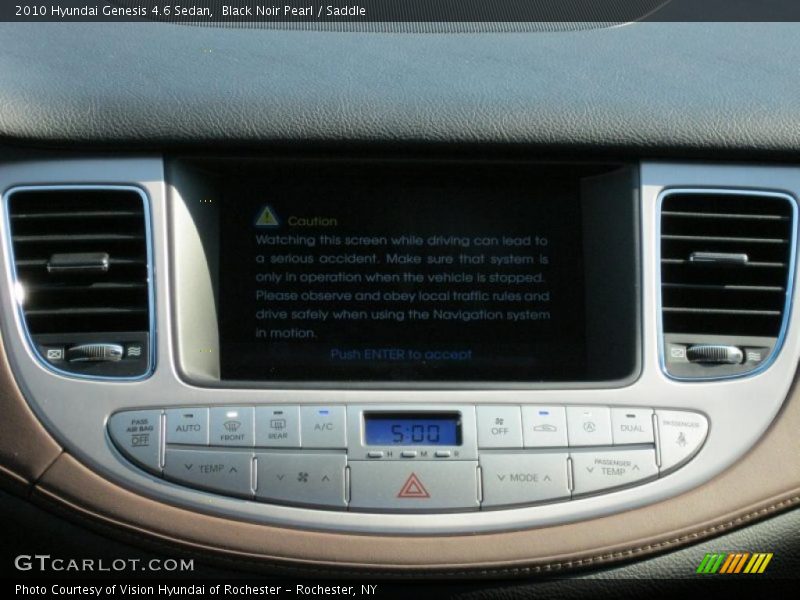 Black Noir Pearl / Saddle 2010 Hyundai Genesis 4.6 Sedan