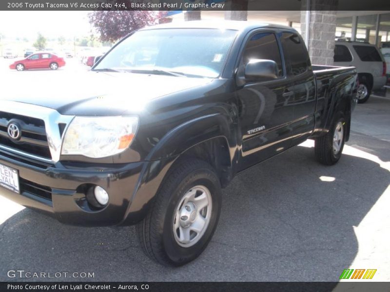 Black Sand Pearl / Graphite Gray 2006 Toyota Tacoma V6 Access Cab 4x4