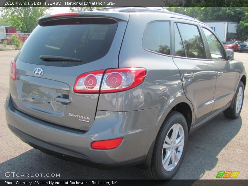 Harbor Gray Metallic / Gray 2010 Hyundai Santa Fe SE 4WD