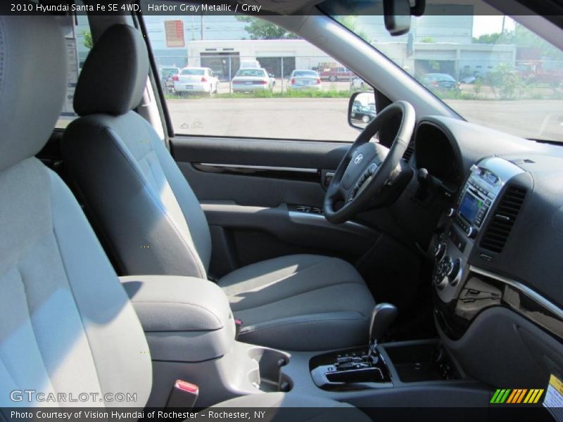 Harbor Gray Metallic / Gray 2010 Hyundai Santa Fe SE 4WD