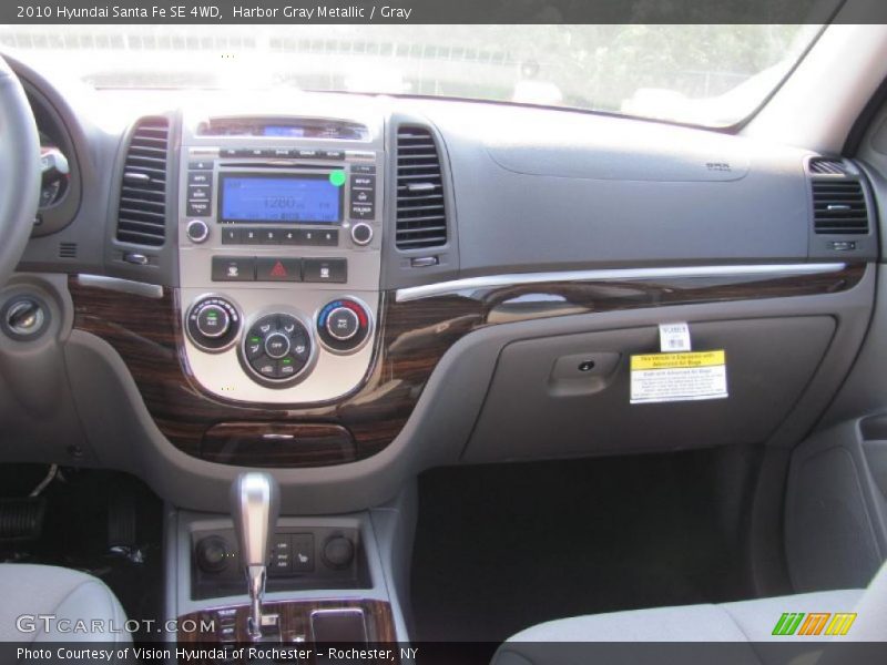 Harbor Gray Metallic / Gray 2010 Hyundai Santa Fe SE 4WD