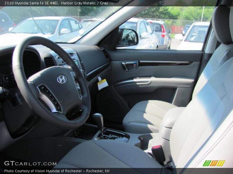 Harbor Gray Metallic / Gray 2010 Hyundai Santa Fe SE 4WD