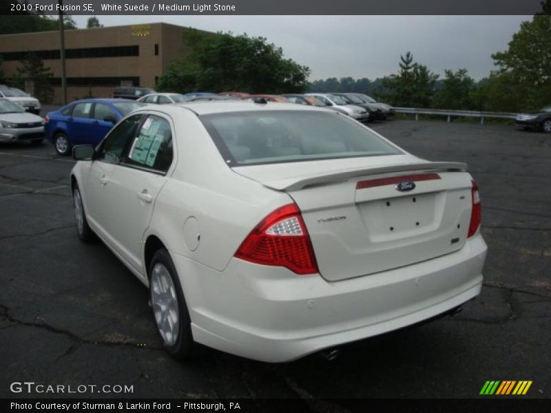 White Suede / Medium Light Stone 2010 Ford Fusion SE