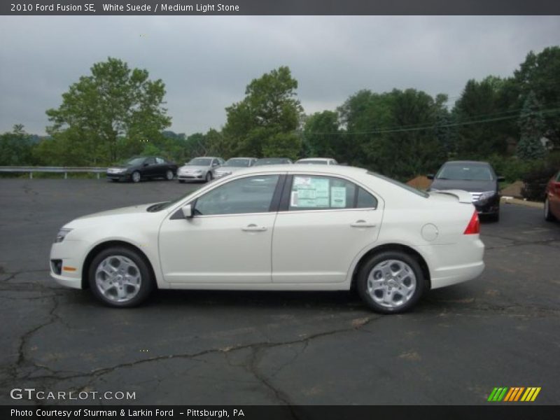White Suede / Medium Light Stone 2010 Ford Fusion SE