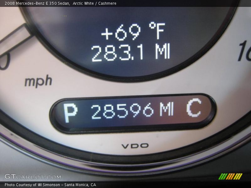 Arctic White / Cashmere 2008 Mercedes-Benz E 350 Sedan