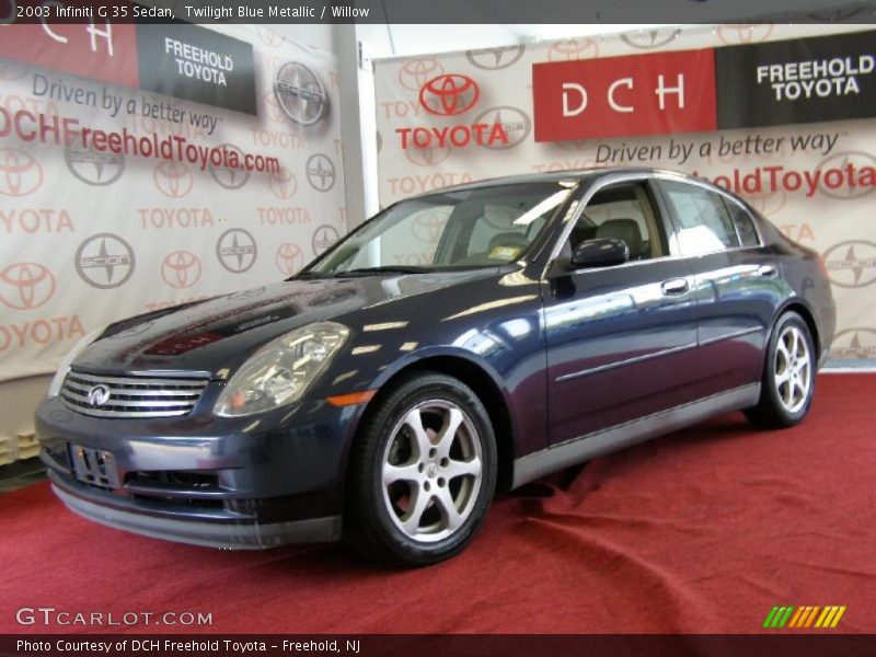 Twilight Blue Metallic / Willow 2003 Infiniti G 35 Sedan