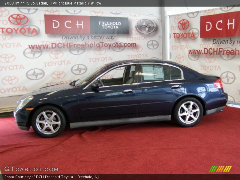 Twilight Blue Metallic / Willow 2003 Infiniti G 35 Sedan