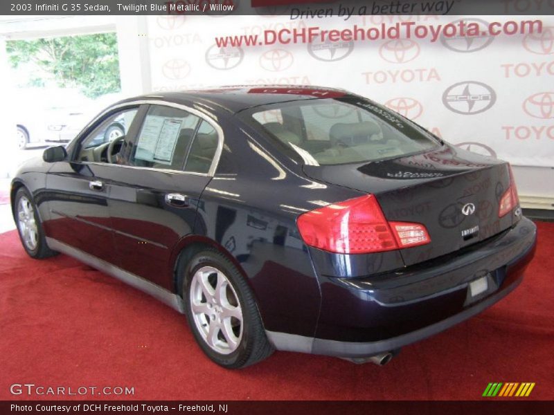 Twilight Blue Metallic / Willow 2003 Infiniti G 35 Sedan