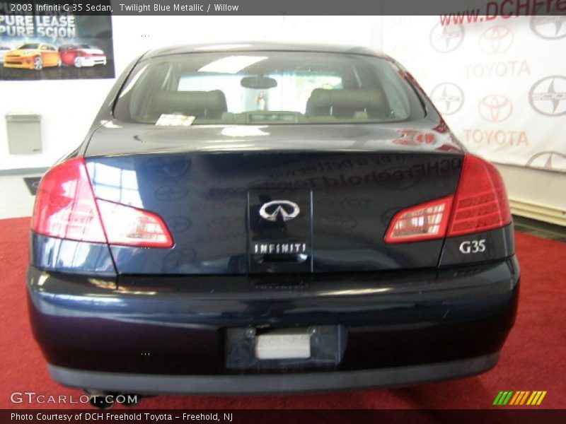 Twilight Blue Metallic / Willow 2003 Infiniti G 35 Sedan