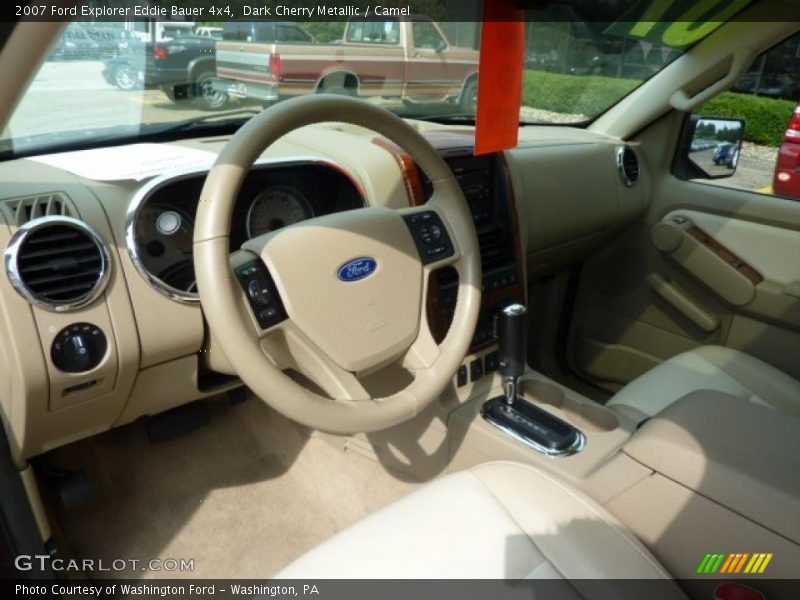 Dark Cherry Metallic / Camel 2007 Ford Explorer Eddie Bauer 4x4