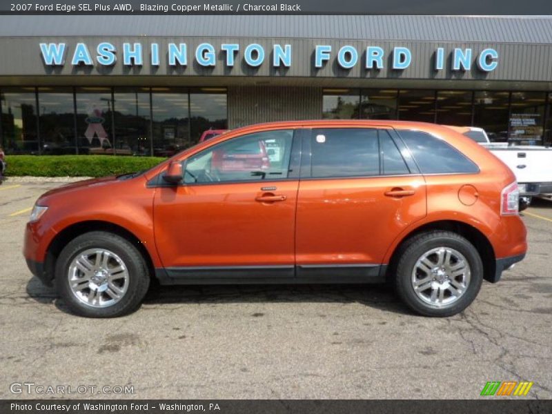 Blazing Copper Metallic / Charcoal Black 2007 Ford Edge SEL Plus AWD