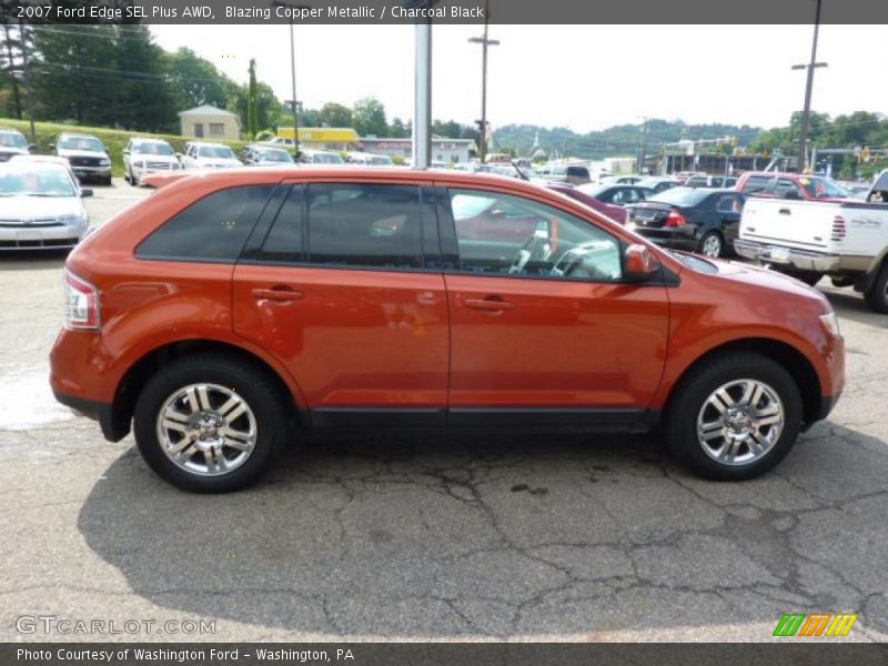 Blazing Copper Metallic / Charcoal Black 2007 Ford Edge SEL Plus AWD