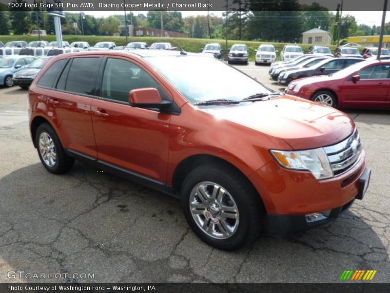Blazing Copper Metallic / Charcoal Black 2007 Ford Edge SEL Plus AWD