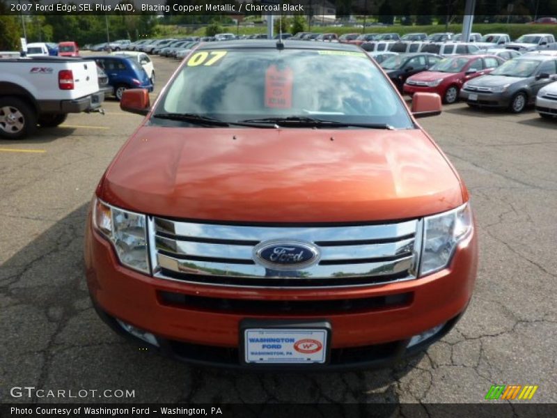 Blazing Copper Metallic / Charcoal Black 2007 Ford Edge SEL Plus AWD