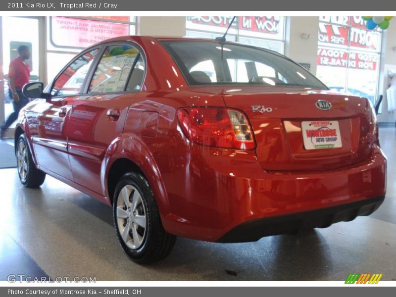 Tropical Red / Gray 2011 Kia Rio LX
