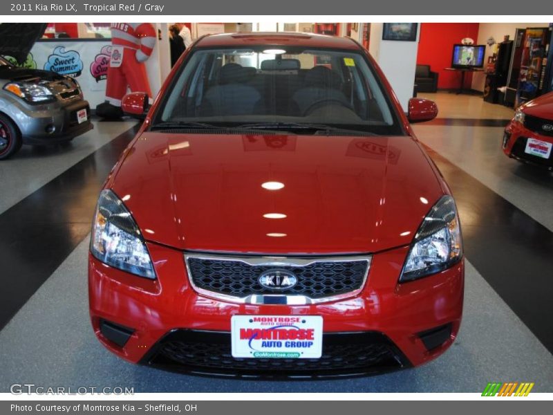 Tropical Red / Gray 2011 Kia Rio LX
