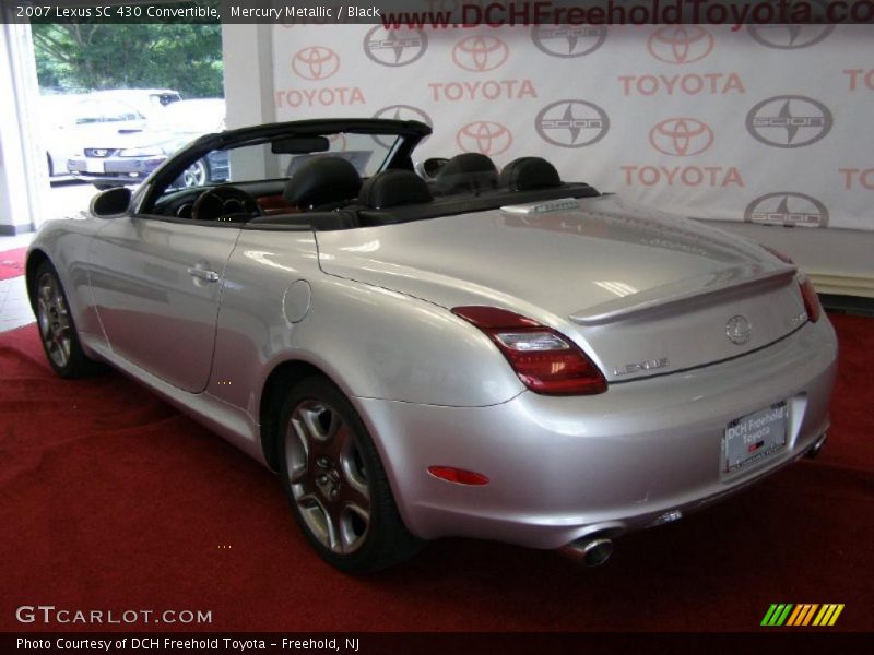 Mercury Metallic / Black 2007 Lexus SC 430 Convertible