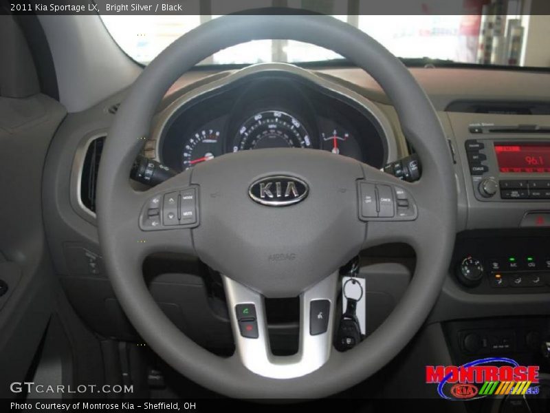 Bright Silver / Black 2011 Kia Sportage LX
