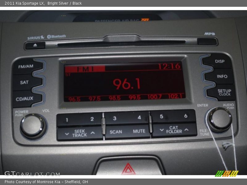 Bright Silver / Black 2011 Kia Sportage LX