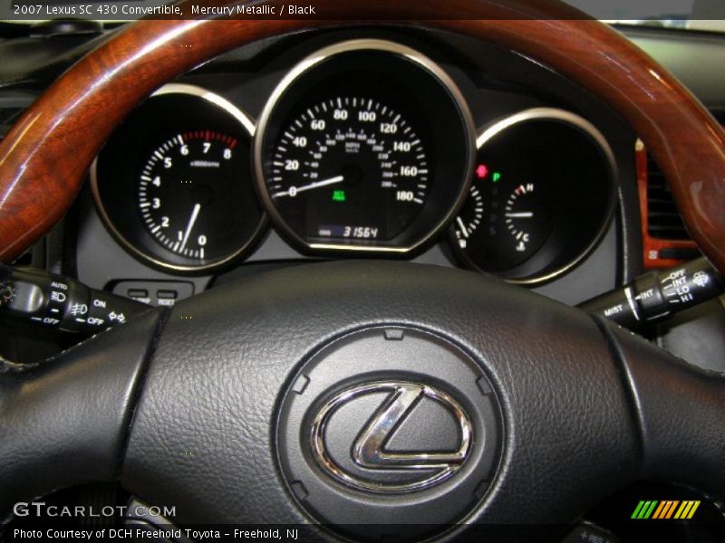 Mercury Metallic / Black 2007 Lexus SC 430 Convertible