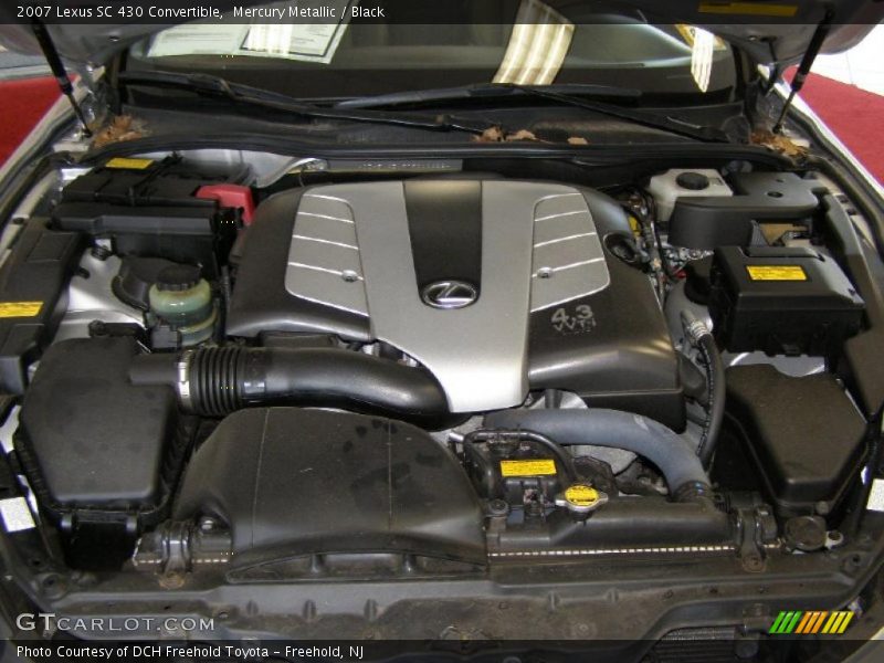 Mercury Metallic / Black 2007 Lexus SC 430 Convertible