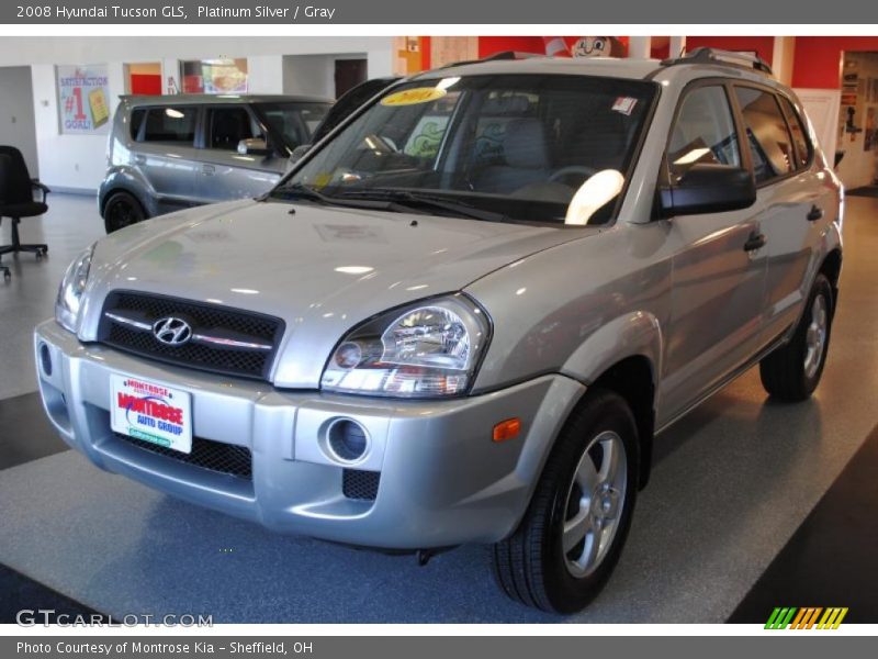 Platinum Silver / Gray 2008 Hyundai Tucson GLS