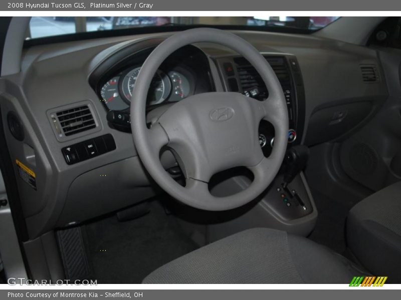 Platinum Silver / Gray 2008 Hyundai Tucson GLS