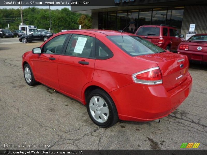 Vermillion Red / Medium Stone 2008 Ford Focus S Sedan