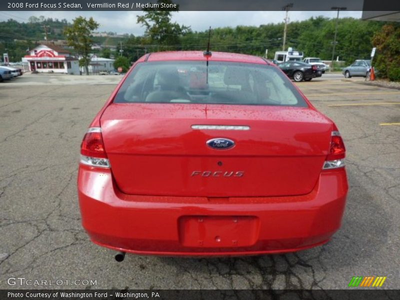 Vermillion Red / Medium Stone 2008 Ford Focus S Sedan