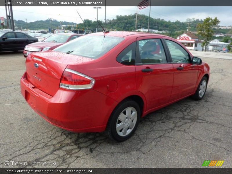 Vermillion Red / Medium Stone 2008 Ford Focus S Sedan