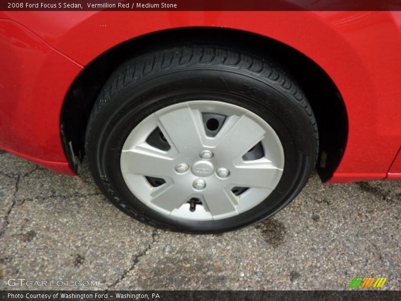 Vermillion Red / Medium Stone 2008 Ford Focus S Sedan