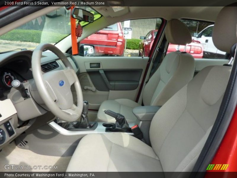 Vermillion Red / Medium Stone 2008 Ford Focus S Sedan