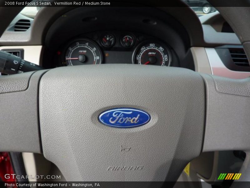 Vermillion Red / Medium Stone 2008 Ford Focus S Sedan